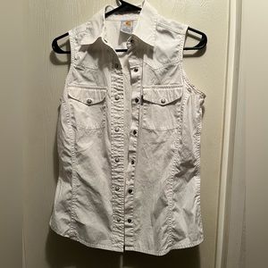 Carhartt white sleeves shirt size s